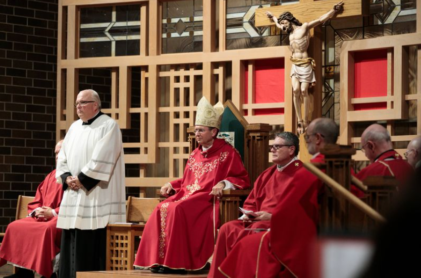 Monsignor David Baumgartner and Patrick Norton
