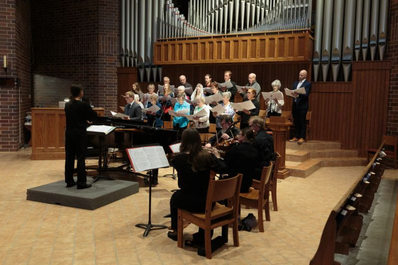 Monsignor David Baumgartner and Patrick Norton