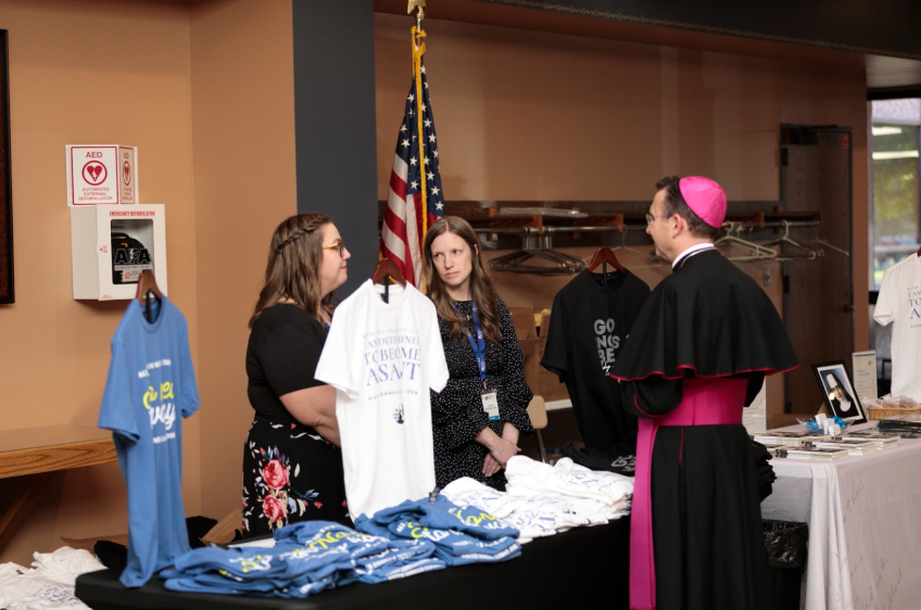 Monsignor David Baumgartner and Patrick Norton