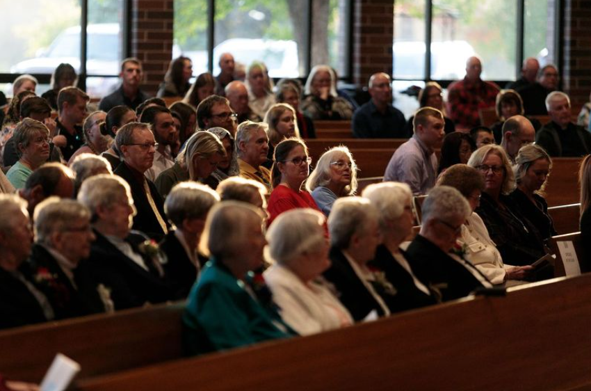 Monsignor David Baumgartner and Patrick Norton